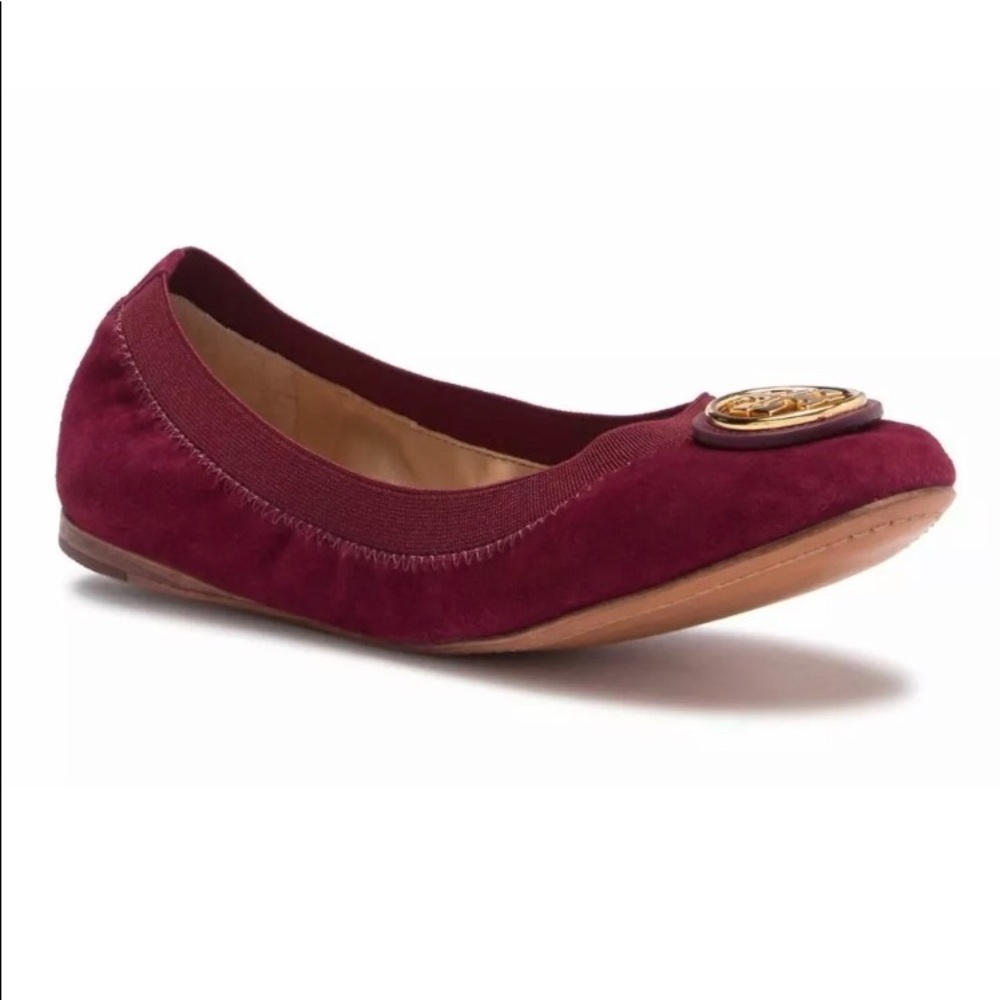 Tory Burch Caroline 2 Ballet Flat Suede Size 7